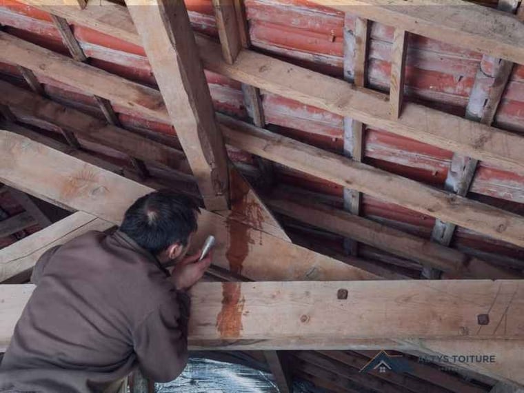 Recherche de fuite de toiture — chantier Altys Toiture à Bruges